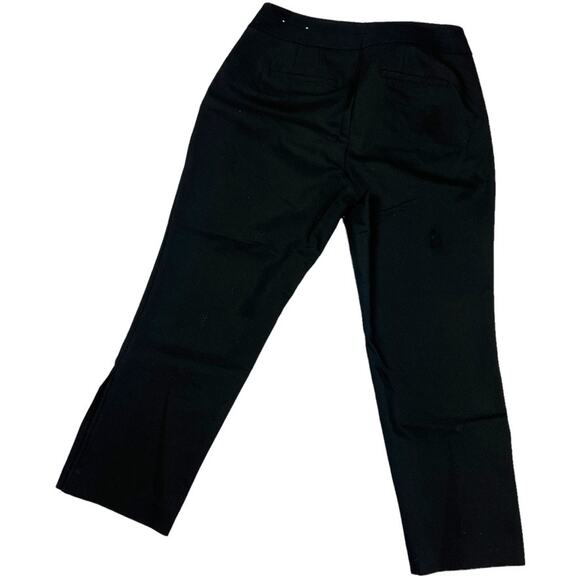 Ann Taylor Factory Pants Black Ankle Button Zip Fly Women's 8 Crop Trouser - Picture 2 of 11